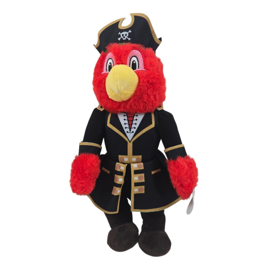 Nanco Pirate Parrot 14" Plush Red Bird Captains Outfit ZS-PIR12-GAL77E NWT
